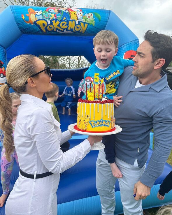 Jesse with mum Chloe and dad Ben