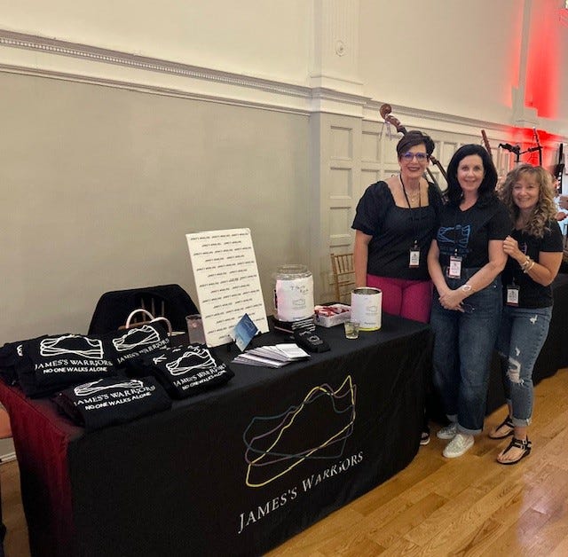 James' team of warriors, from left: Stacey Lee, secretary;  Donna Thomas, President;  Dawn Cavacinni, Vice President.