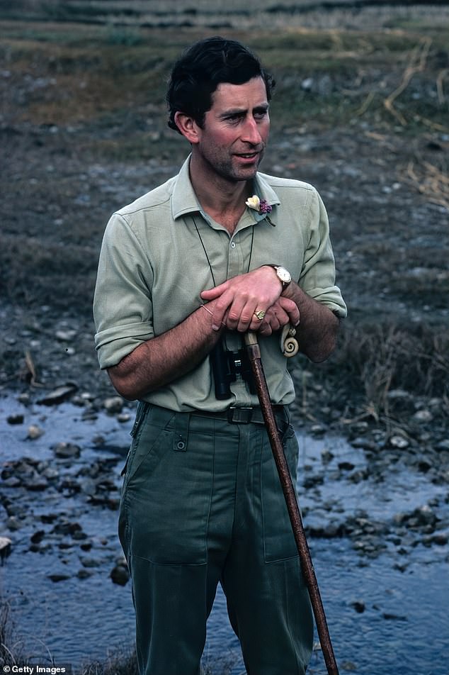 The king also undertakes a rigorous daily exercise regime, inspired by the Royal Canadian Air Force, which includes sit-ups and push-ups.  Photographed in 1980