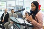 Canada's Minister of Seniors Kamal Khera announces $255,000 in federal funds for 14 London projects promoting active living among seniors at Springbank Gardens Community Center in London on Tuesday, June 27, 2023. ( (Mike Hensen/The London Free Press)