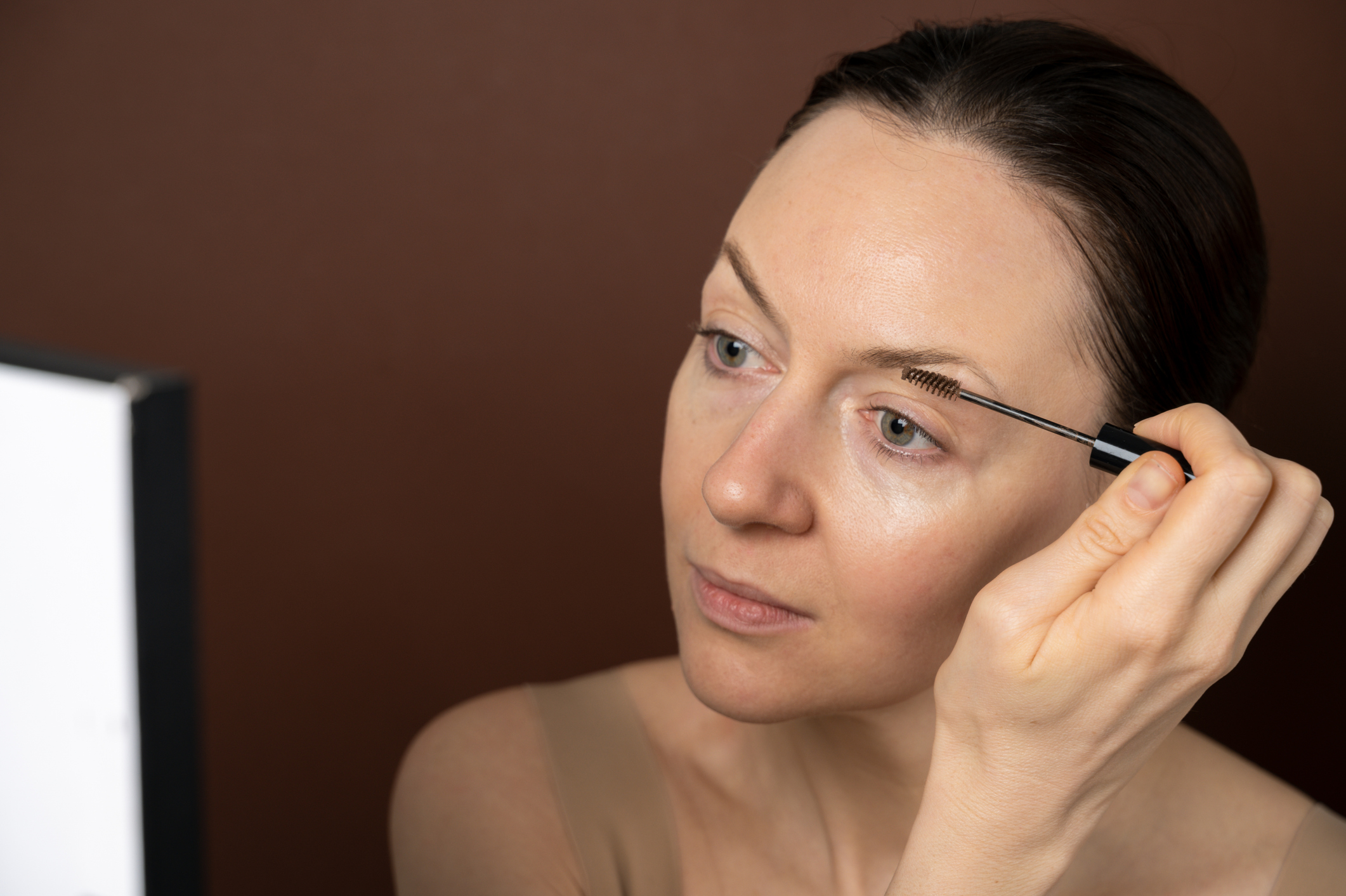 Khechara advised against applying products to eyebrows while they are growing (stock image)