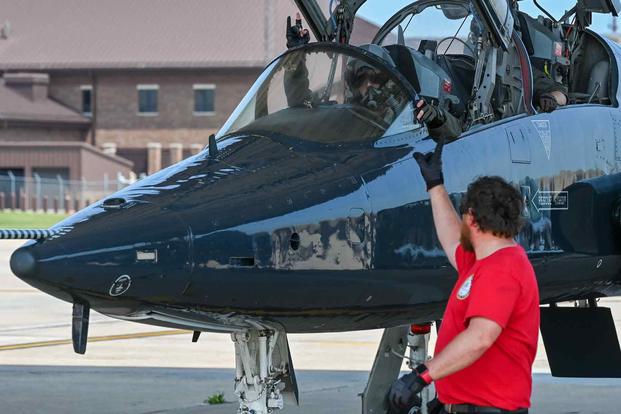 Pilots practice their flying skills in the T-38 Talon