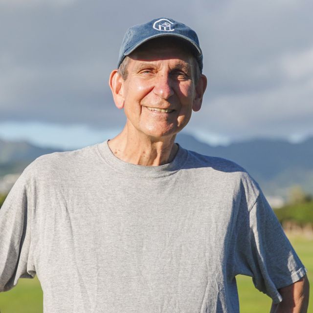 a man wearing a baseball cap